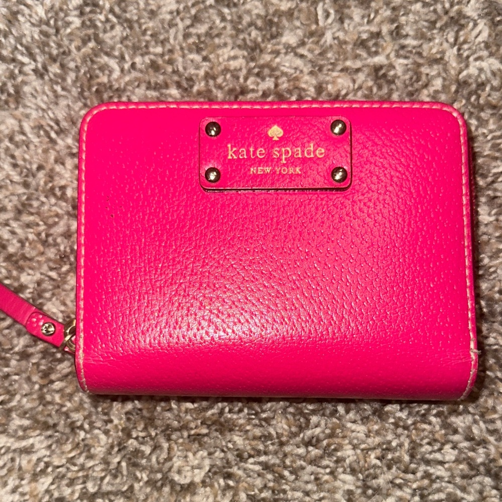 Kate Spade Fuchsia Leather Card Holder